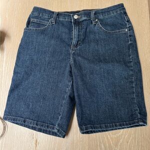 Lee Mid Rise Blue Denim Shorts
